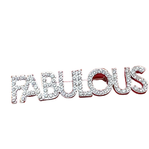 Elegant Silver Crystal Brooch